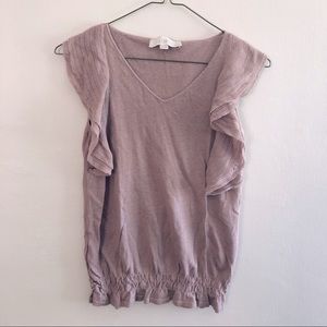 LOFT | Ruffle Sleeve Top